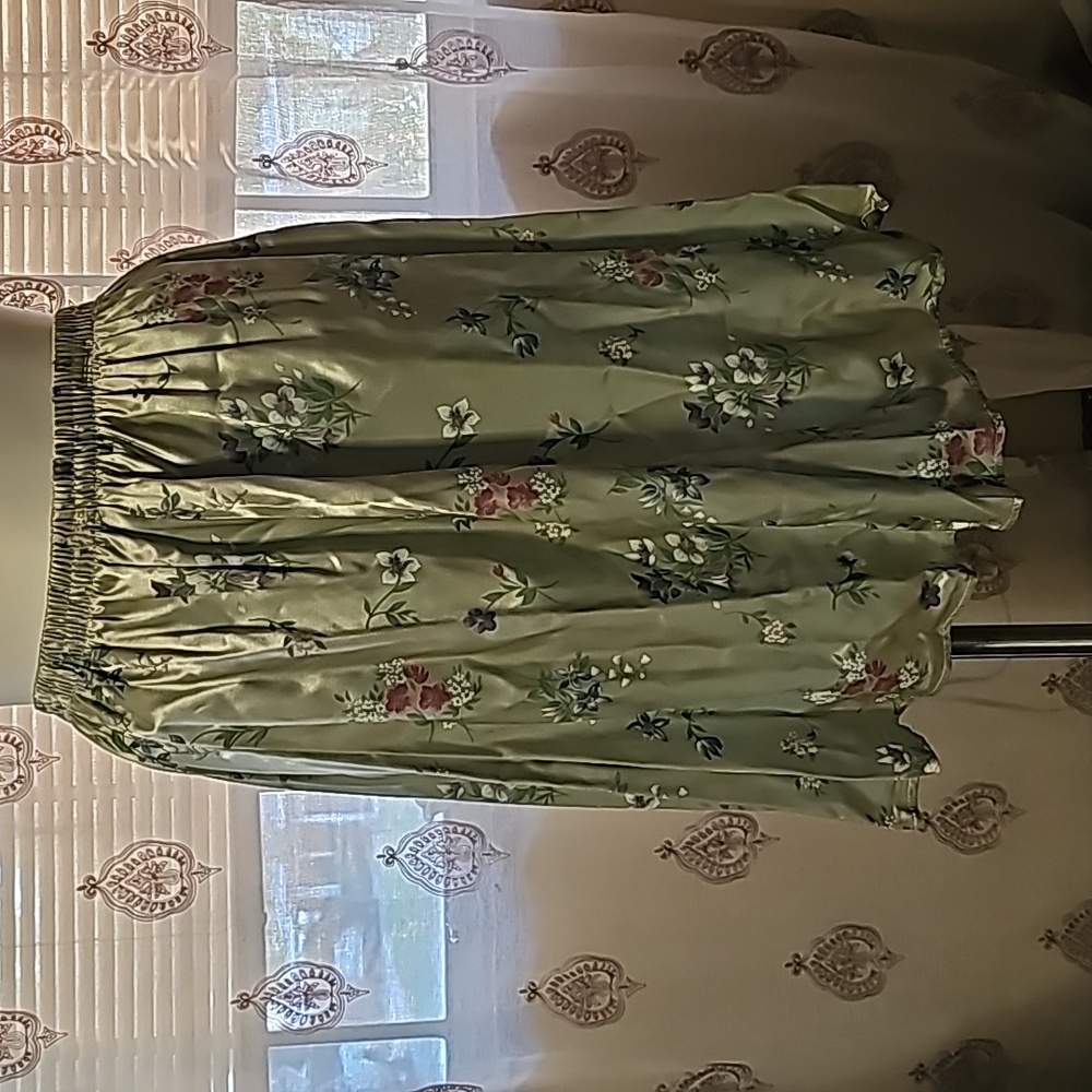 Vintage Green Floral Skirt Size 20WP - Picture 2 of 7
